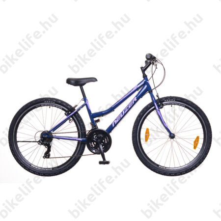 Neuzer Nelson 30 női MTB kerékpár 21sebességes, duplafalú kerekek, kék/lila 15"