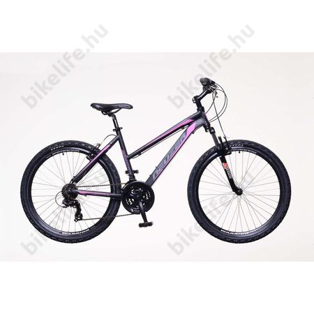 Neuzer Mistral 50 női aluvázas 26-os MTB kerékpár, 21 sebességes, teleszkópos, fekete/fehér/pink 15"