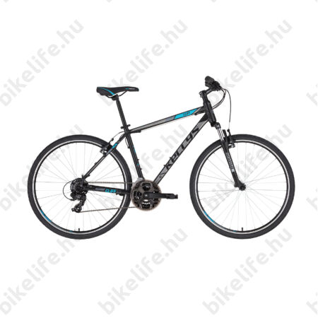 Kellys Cliff 10 Black/Blue cross kerékpár 21 fokozatú EF41/TY300 váltó, V-fék, 21"