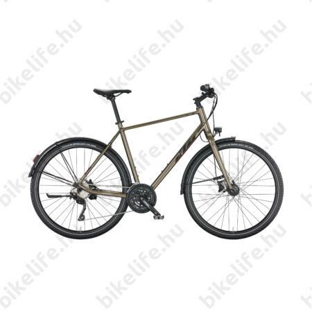 KTM X-Life Action Street férfi cross kerékpár 30 fokozatú Deore váltó, tárcsafék, merev villás, oak (fekete) 56cm