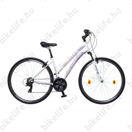 Neuzer X-Series női cross kerékpár Shimano TY300, duplafalú abroncs, fehér/mályva/rózsa, 48cm/19"