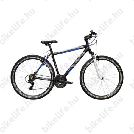 Neuzer X100 férfi cross kerékpár 21sebességes Shimano váltó, fekete/kék-szürke 21"