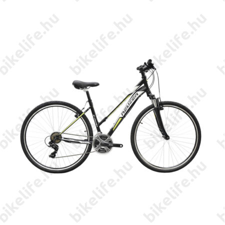 Neuzer X-Series női cross kerékpár Shimano TY300, duplafalú abroncs, fekete/zöld-fehér 48cm/19"