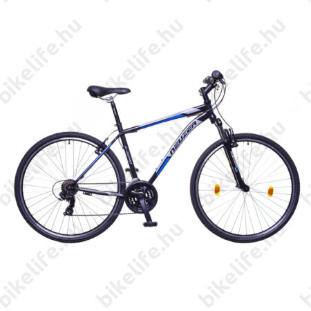 Neuzer X-Series férfi cross kerékpár Shimano TY300, duplafalú abroncs, fekete-kék-szürke 48cm/19"