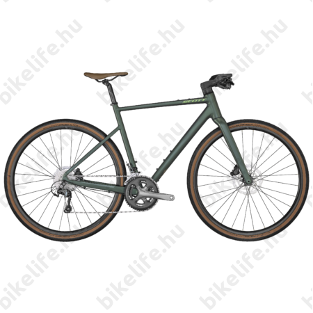 Scott Metrix 20 fitness kerékpár 2x10 fokozatú Shimano Tiagra váltó carbon villa sötétzöld 54cm
