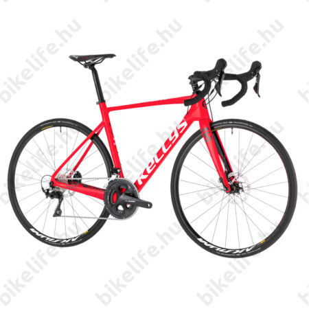Kellys URC 50 Red országúti kerékpár 22 fokozatú Shimano 105 szett, hidr. tárcsa, karbon váz+villa, L