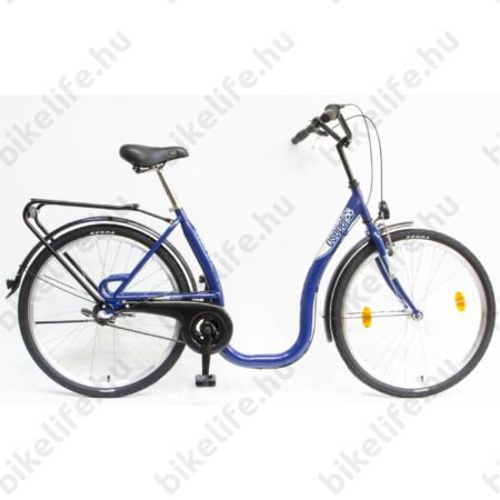 Csepel Budapest C 26"-os városi kerékpár, Nexus 3 sebességes agyváltó, kék, extra alacsony
