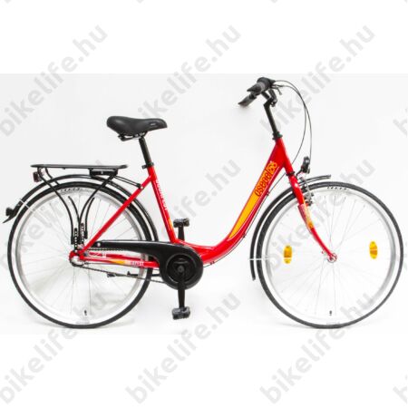 Csepel Budapest B 26"-os városi kerékpár, Nexus 3 sebességes agyváltó, piros