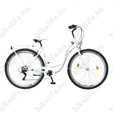 Neuzer Ravenna 6 28"-os városi kerékpár 6 fokozatú Shimano váltó, fehér/lila