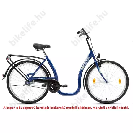 Csepel Budapest C felnőtt tricikli Shimano Nexus3 agyváltóval 26" kék