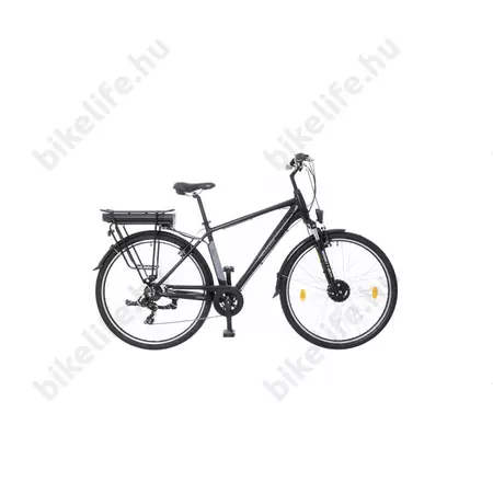 Neuzer E-trek férfi elektromos kerékpár nyomatékszenzoros Bafang motor mattfekete-szürke 19"