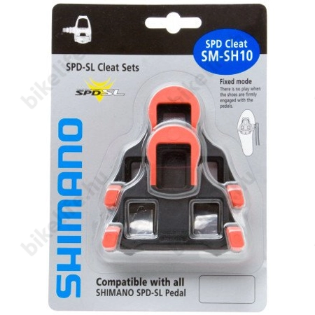 Shimano SM-SH10 pedálstopli SPD-SL kompatibilis, piros, fix