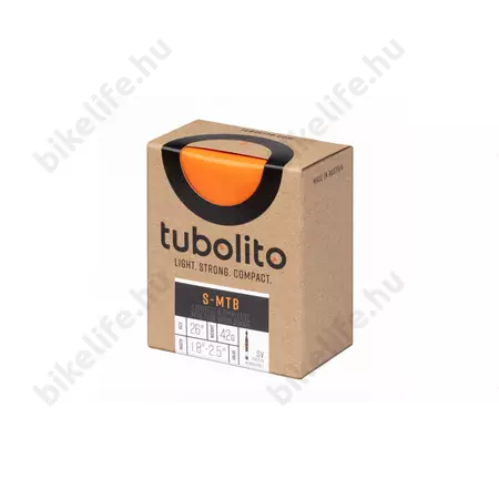 Tubolito S-Tubo MTB tömlő (belső gumi) 1,8-2,5" SV 42mm-es szingó szelep, 42g, tárcsafékhez