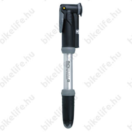 Pumpa mini Topeak Mini Dual G alu 8bar nyomásmérővel, univerzális fejjel, 274mm/158g