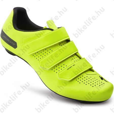 Specialized Sport Road országúti kerékpáros cipő 45-ös 3 tépőzáras, neon sárga