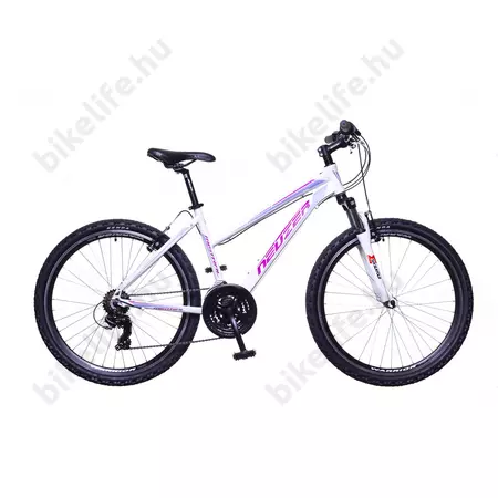 Neuzer Mistral 30 női MTB kerékpár 21 fokozatú váltó, teleszkóp, fehér/pink/lila 19"