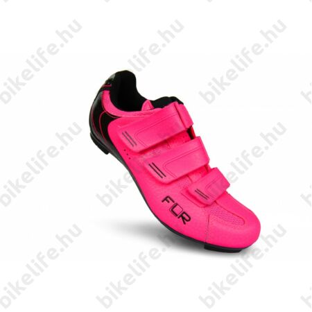 FLR Pro Road F-35 országúti cipő, 3 tépőzáras, Fluo pink, 39-es