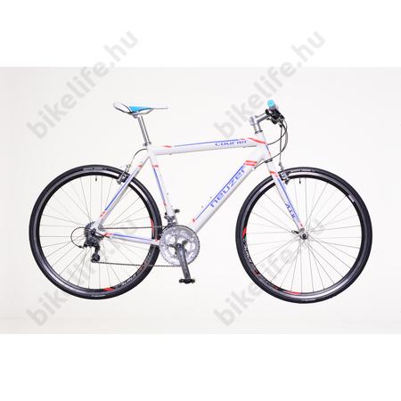Neuzer Courier DT fitness kerékpár 16 fokozatú Shimano Claris váltó, fehér/kék-piros, 54cm
