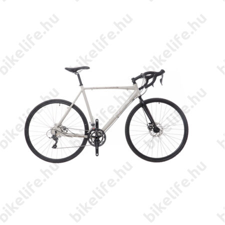 Neuzer Turin ciklokrossz kerékpár 16 fokozatú Claris váltó, tárcsafék, világos szürke/barna-fehér 53cm