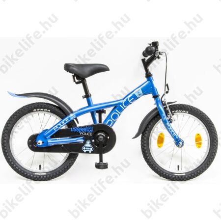 Csepel Police 16"-os fiú gyerek kerékpár kontrafékes kék