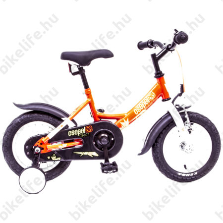 Csepel Drift 12"-os fiú gyerek kerékpár kontrafékes gyíkos, piros/fehér