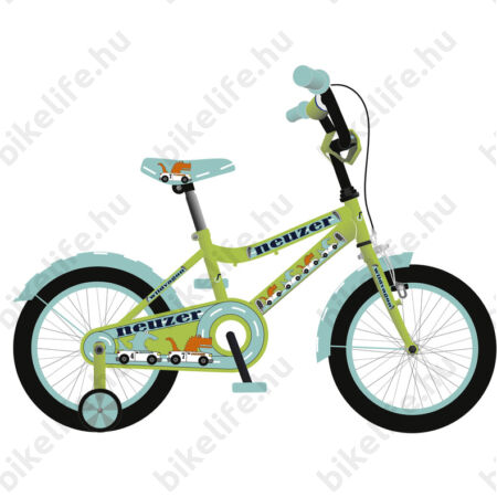 Neuzer Wildwagon 16-os kontrafékes gyerek kerékpár fiú neonzöld/kék