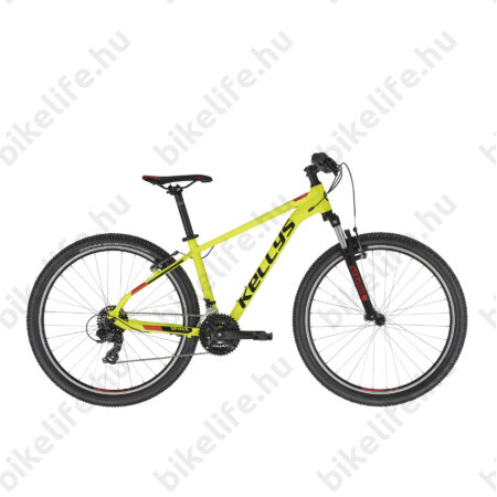 Kellys Spider 10 Neon Yellow MTB 26" kerékpár 21 fokozazú Shimano TY300 váltó, V-fék, XS/ 15,5"