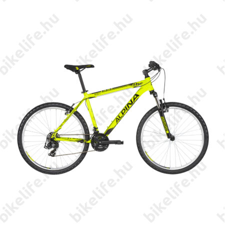 Alpina Eco M20 Neon-Lime férfi MTB kerékpár 21 fok. TY500 váltó, alumínum váz, teleszkóp, 13,5"