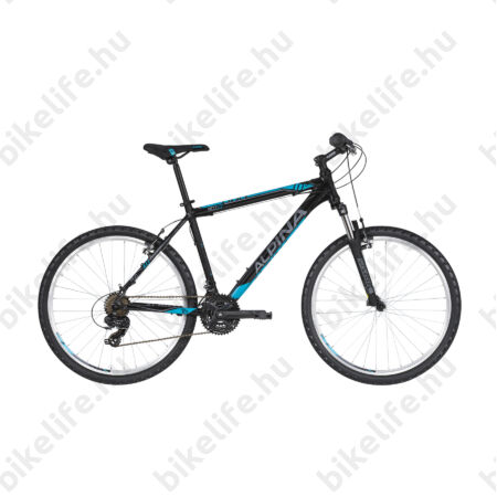 Alpina Eco M10 Black férfi MTB kerékpár 21 fok. TY300 váltó, alumínum váz, teleszkóp, 13,5"