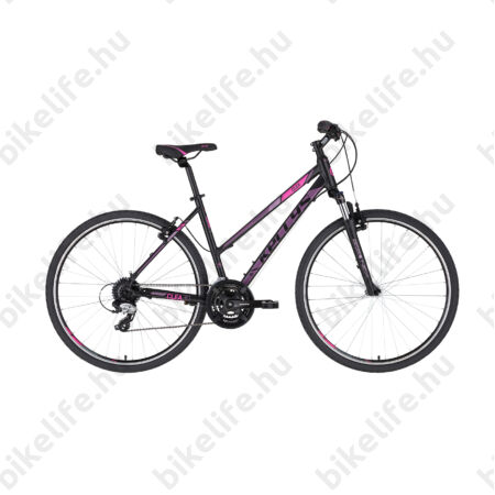 Kellys Clea 30 Black/Pink női cross kerékpár 24 fokozatú TX800 váltó, V-fék 17"