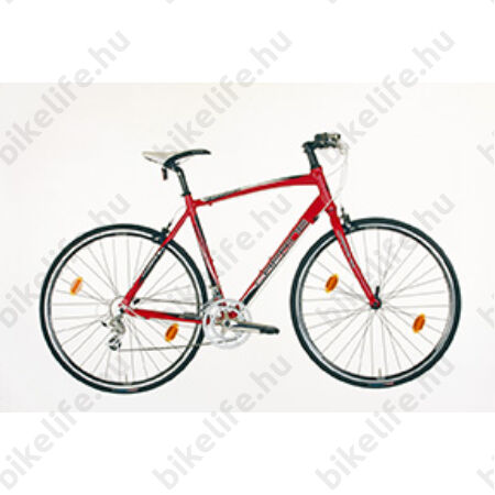 Caprine Speedmax fitness kerékpár 16 fokozatú Shimano A2300 váltórendszer, piros, 54cm