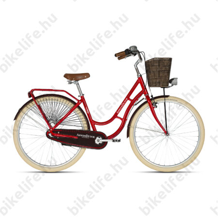 Kellys Arwen Dutch Red 28"-os holland jellegű városi kerékpár 3 fokozatú Nexus agyváltó, 46cm