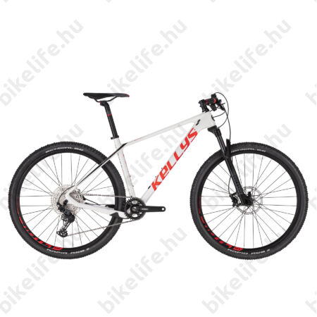 Kellys Hacker 30 White 29"-os MTB kerékpár, Carbon váz, 1x12 fokozatú Shimano SLX váltó, Rock Shox tel. L
