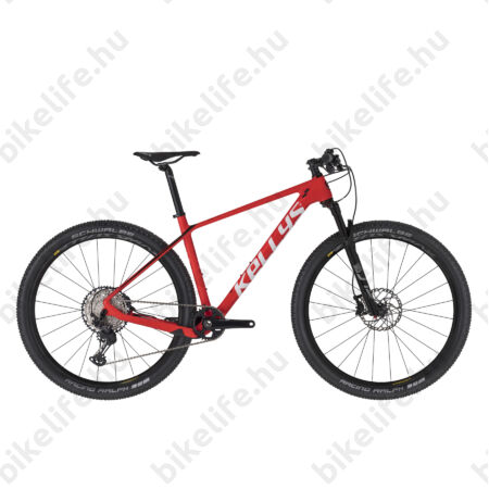 Kellys Hacker 70 Red/White Carbon 29"-os MTB kerékpár, 1x12 fokozatú Deore XT váltó, Rock Shox tel. L