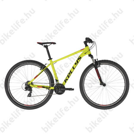 Kellys Spider 10 Neon Yellow 29" MTB kerékpár 21 fokozatú TY300 váltó, V-fék, SR villa, M/19,5"