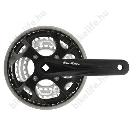 Sunrace FCM300 (M33) trekking/cross hajtómű 48/38/28-as fogszám, 170mm-es, láncvédő