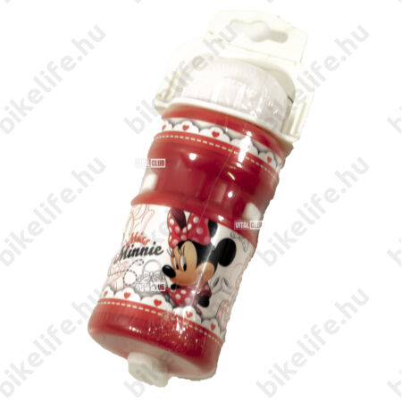 Disney Minnie egér kulacs piros/fehér + tartó!!! 350ml