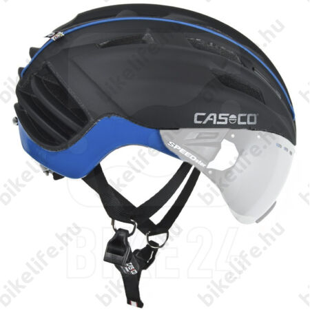 Casco Speedster országúti bukósisak Limitált lencse nélkül, mattfekete/kék L/XL (59-63cm fejkerület)