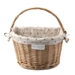 Extend Wicker natúr rattan kerékpáros első kosár virágos textillel és gyorsrögzítővel