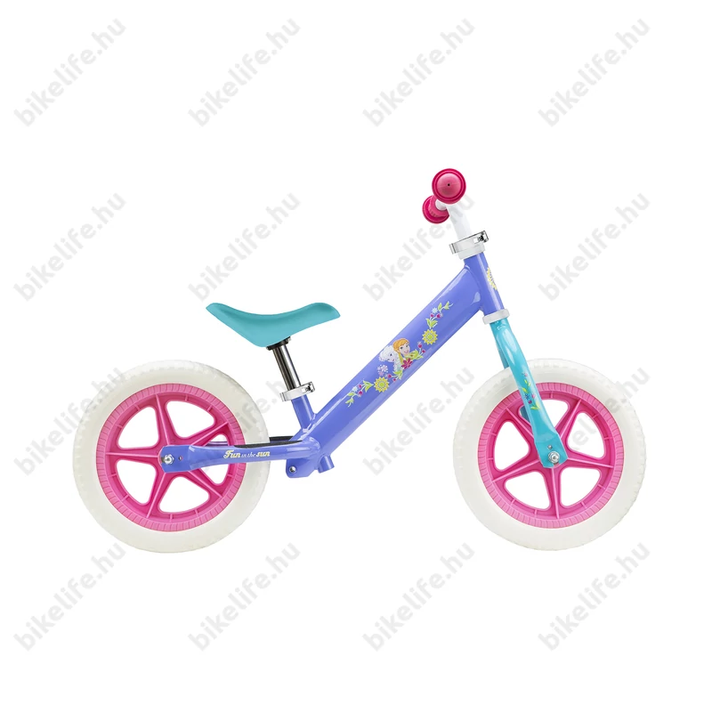 Disney Frozen futóbicikli fémvázas, tömör kerekű, lila