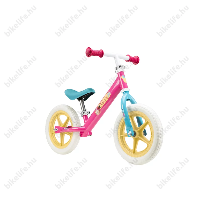 Disney Minnie futóbicikli fémvázas, tömör kerekű, rózsaszín