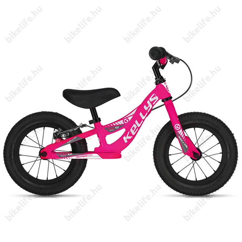 Kellys KITE Race futóbicikli alu váz, csapágyazott fém kerekű, tömlős, V-fékes, neon pink