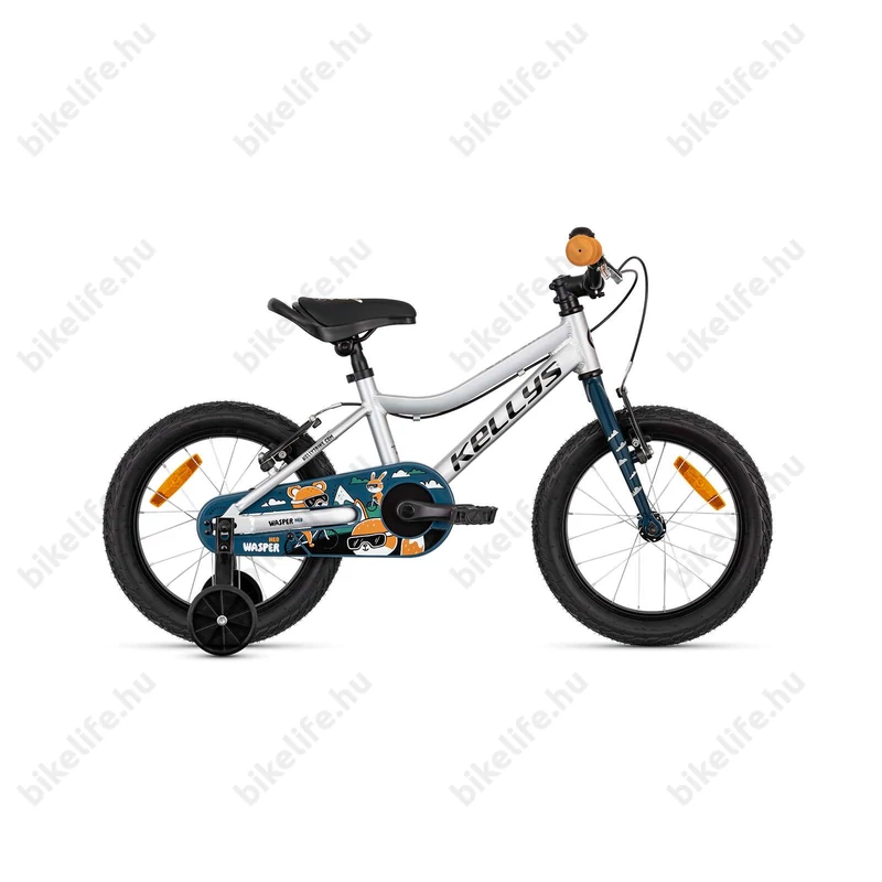 Kellys Wasper Neo Silver szuperkönnyű 16-os gyerekkerékpár aluvázzal és V-fékekkel