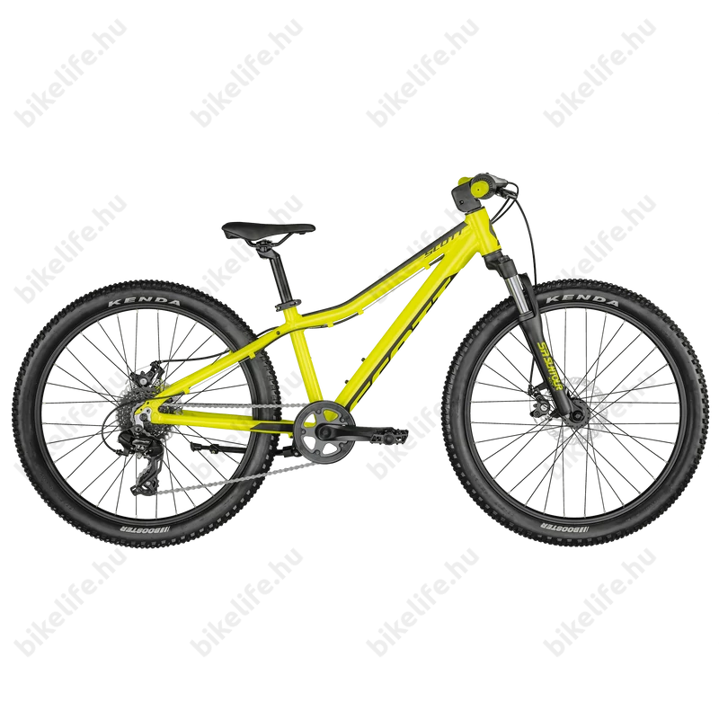 Scott Scale 24 Disc gyerekkerékpár 8 fokozatú Shimano TX800 váltó SR XCT-JR 50mm teleszkóp sárga uni