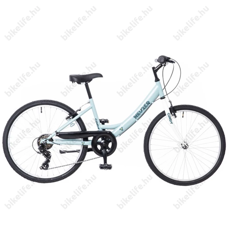 Neuzer Cindy 24-es lány gyerek kerékpár 6 sebességes Shimano váltó celeste-fehér