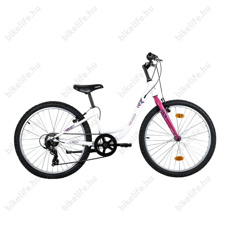 Neuzer Cindy 24-es lány gyerek kerékpár 7 sebességes Shimano váltó fehér/magenta