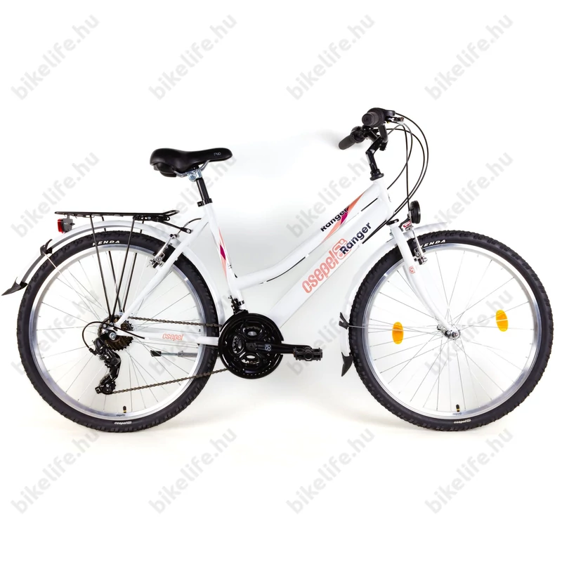 Csepel Ranger női MTB kerékpár city felszereltség, 21sebességes váltó, piros, 17