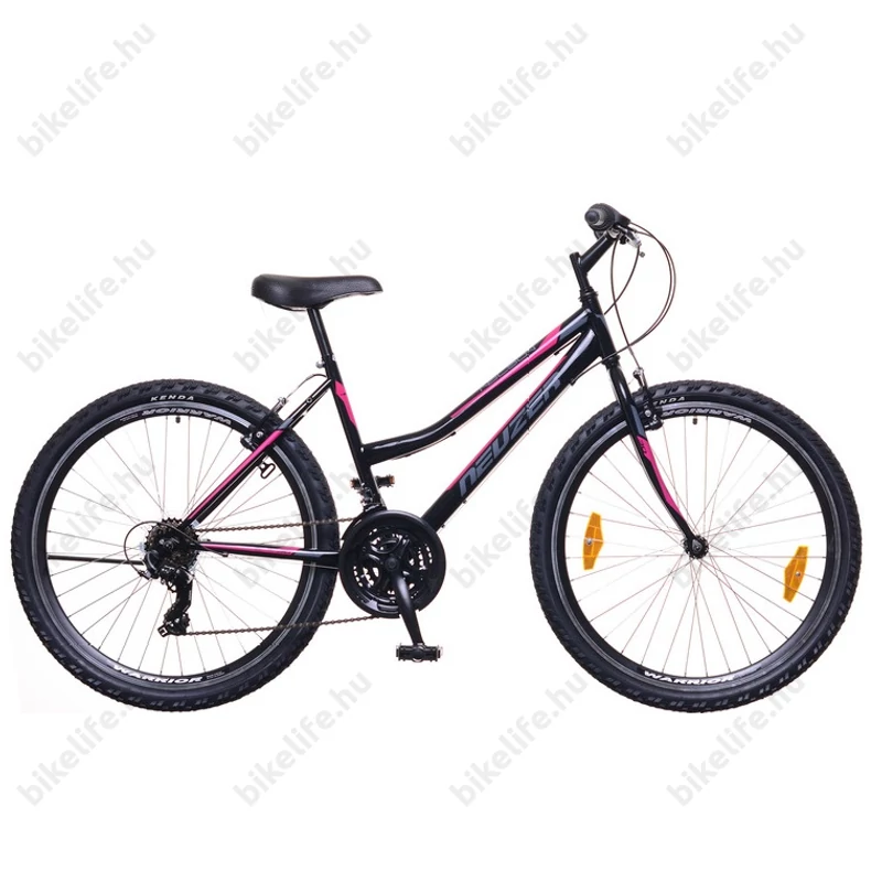 Neuzer Nelson 30 női MTB kerékpár 18 fokozatú, duplafalú kerekek, fekete/szürke-pink 17