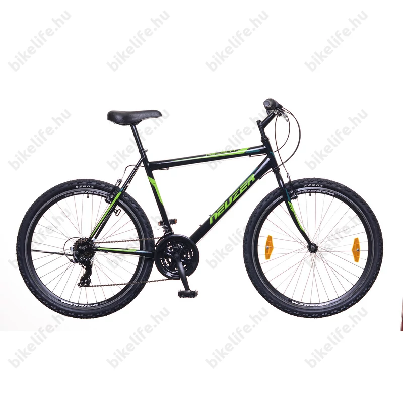 Neuzer Nelson 30 férfi MTB kerékpár 18 sebességes, duplafalú kerekek, fekete-neonzöld 17