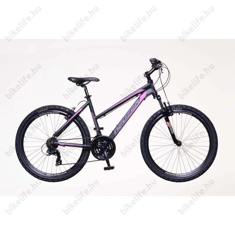 Neuzer Mistral 50 női aluvázas 26-os MTB kerékpár, 21 sebességes, teleszkópos, fekete/fehér/pink 15